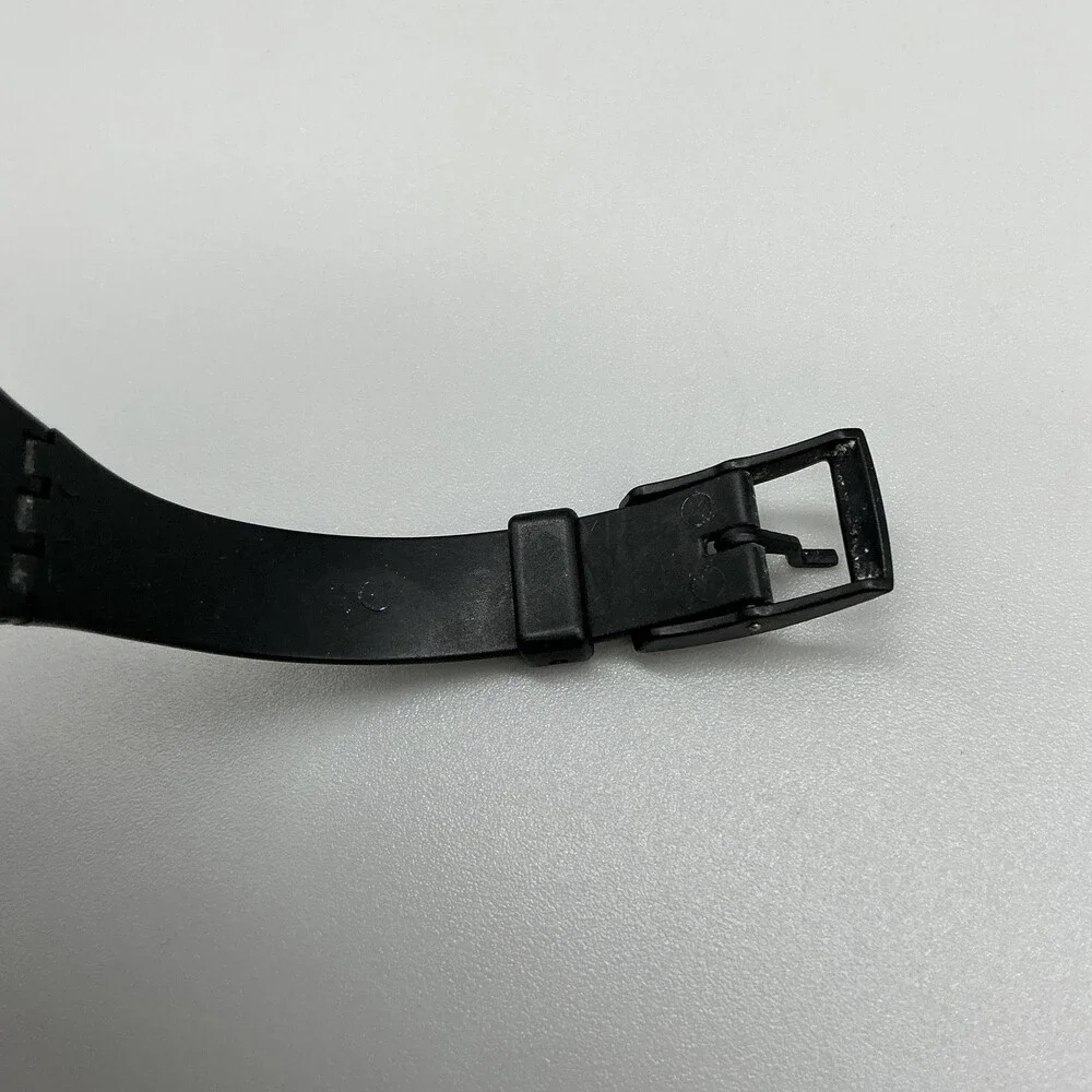 Swatch Something New Womens Watch 25mm Black Rubber Swiss Made New Battery
